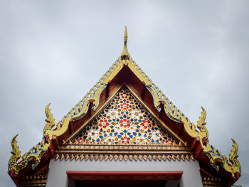 Low angle view of temple against sky