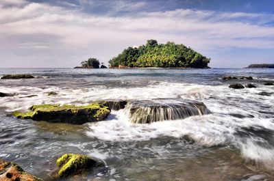 Scenic view of sea against sky