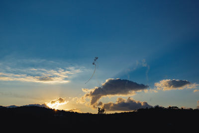 Low angle view of sky during sunset