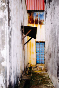 Entrance of abandoned building