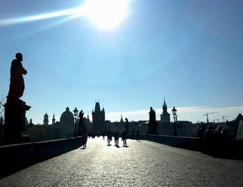 Tourists at monument