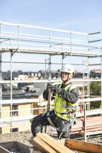 Construction worker working at site