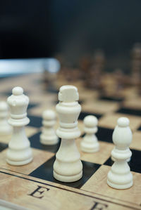 Close-up of chess pieces