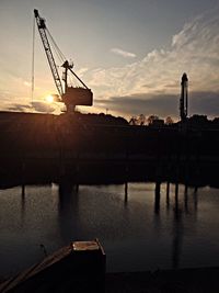 Cranes at commercial dock