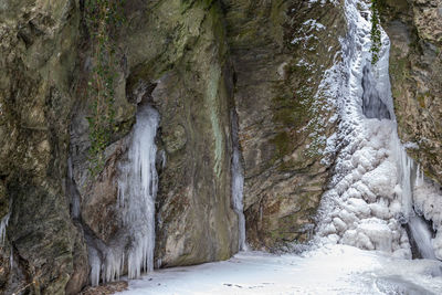 Scenic view of waterfall