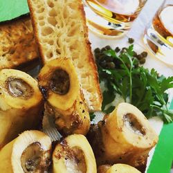 Close-up of food on table