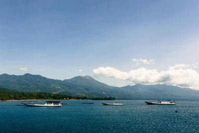 Boats in sea