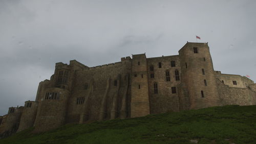 Low angle view of fort against sky