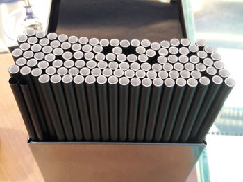 Close-up of computer keyboard on table