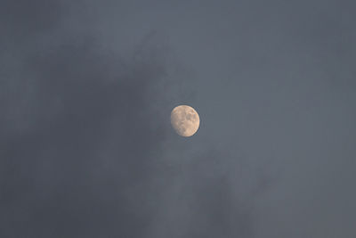 Low angle view of moon in sky