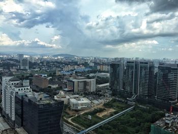 High angle view of cityscape