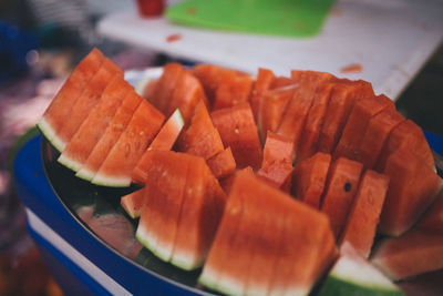 Close-up of sushi in plate