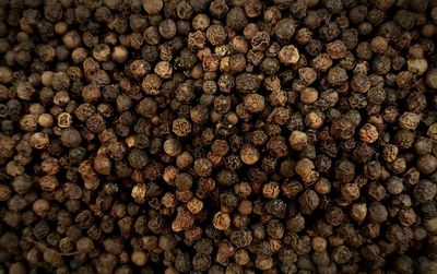 Full frame shot of peppercorns 