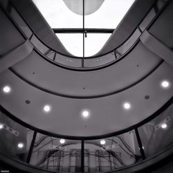 Low angle view of illuminated ceiling