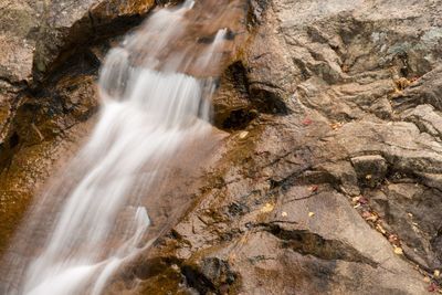 Water flowing through rocks
