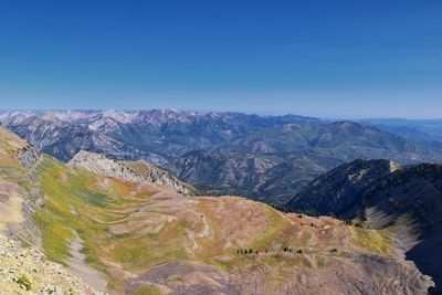 Timpanogos hiking trail landscape views in uinta wasatch cache national forest utah