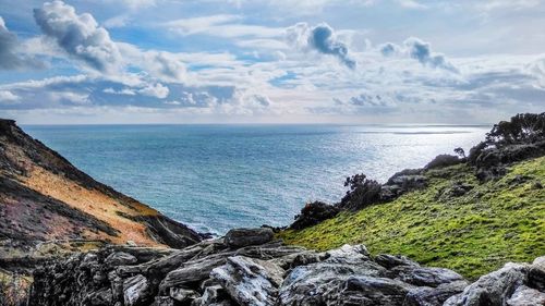 Scenic view of sea against sky