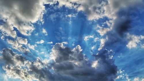 Low angle view of clouds in sky