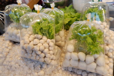 Close-up of vegetables for sale in market