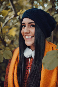 Portrait of smiling young woman