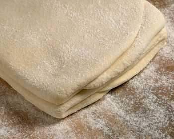 High angle view of bread on table