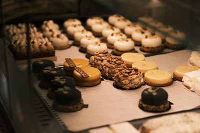 Close-up of cupcakes on table