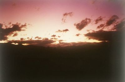 Scenic view of dramatic sky during sunset