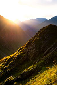 Sunrise on fagaras mountain ridges, ropmania