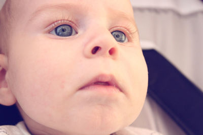 Close-up portrait of cute baby