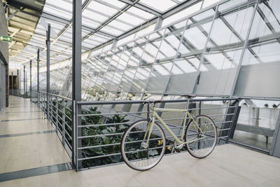 Bicycle in a modern office building