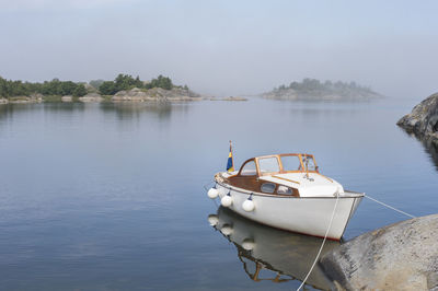 Moored motorboat, stora nassa, sweden