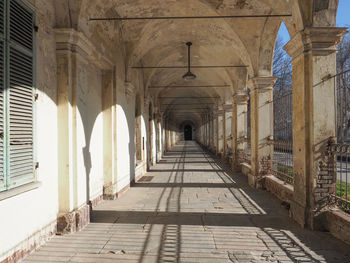 Corridor of historic building