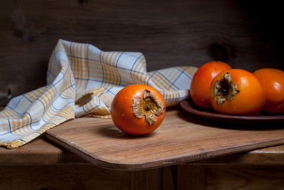 Close-up of tomatoes on table