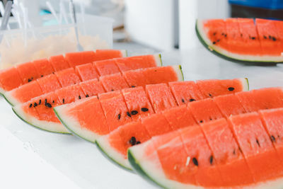 Close-up of fish in plate on table