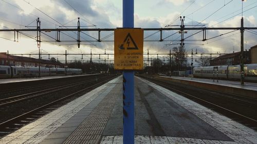 Train at railroad station platform