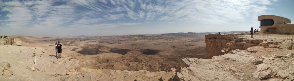 Scenic view of desert against sky