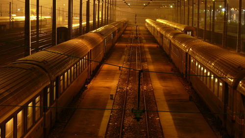 Illuminated subway tunnel