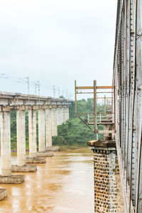 Bridge over river against sky