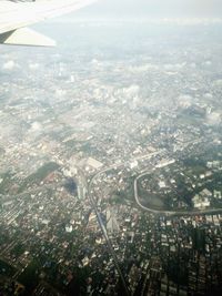 Aerial view of city and buildings