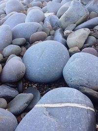 Full frame shot of pebbles on beach