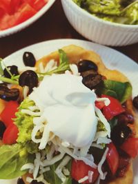 Close-up of served food