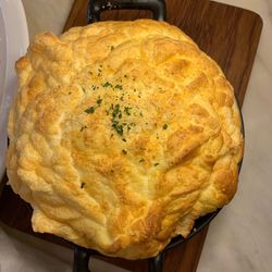 High angle view of bread on table