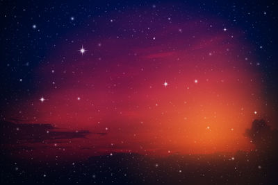 Scenic view of star field against sky at night