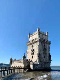 View of building against clear blue sky