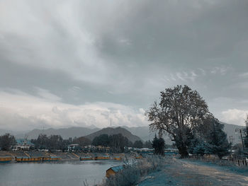 Scenic view of city against sky