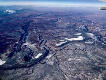 Aerial view of landscape against sky