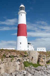 Landscape photo of portland bill lighthouse on the jurassic coast in dorset