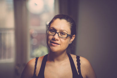 Close-up portrait of young woman