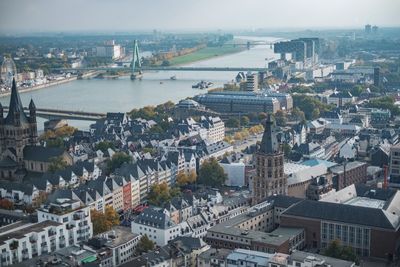 High angle view of cityscape