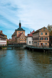 Panoramic view of the old town of bamberg in bavaria, germany.